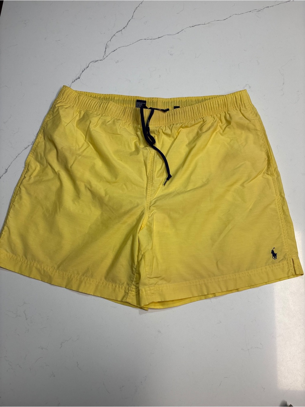 Polo Sport Ralph Lauren Men's Yellow Swim Trunks XL Elastic Waist Lined Pocket
